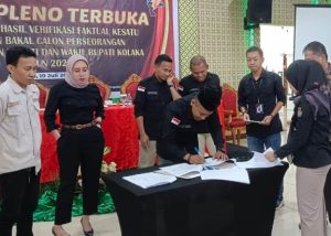 KPU Kolaka Nyatakan Pasangan Wahyudin Alie – Sugiarto, GUGUR